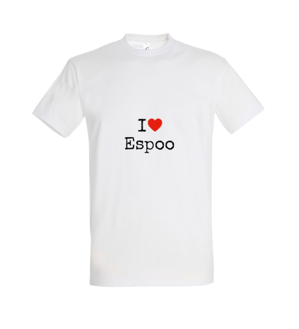 I Love Espoo T-paita valkoinein