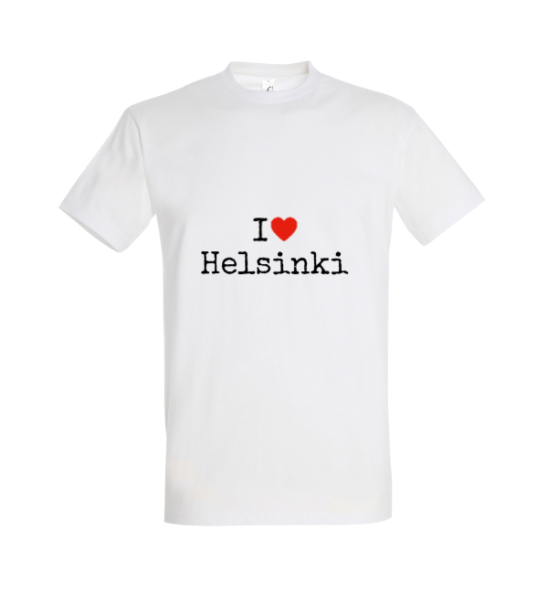 I Love Helsinki T-paita valkoinen